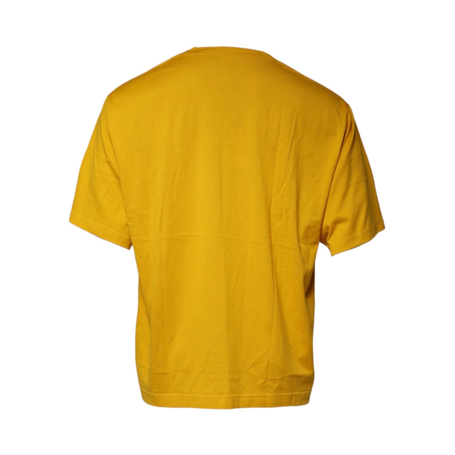 Dolce & Gabbana Mustard Embossed Logo Crew Neck T-shirt