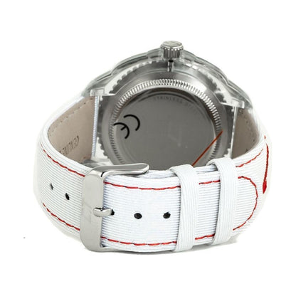 Chronotech White Leather Watch