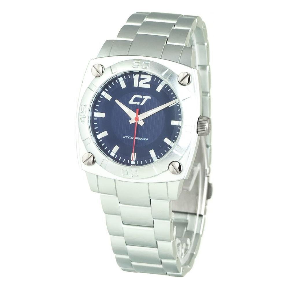 Chronotech Silver Stainless Steel Dress Watch