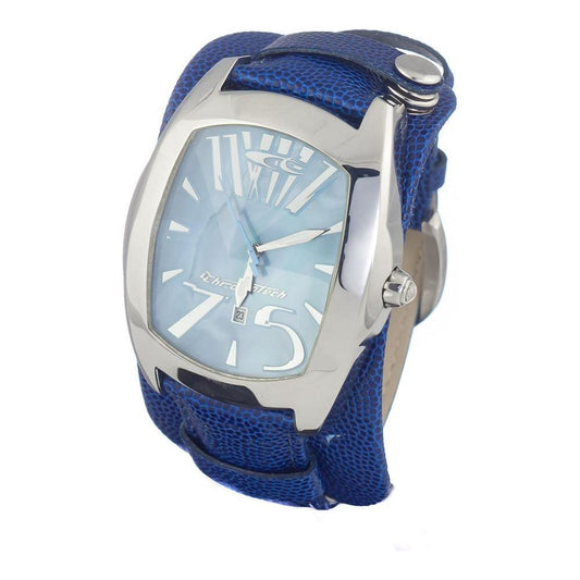 Chronotech Blue Leather Watch CHCT2039J22AC