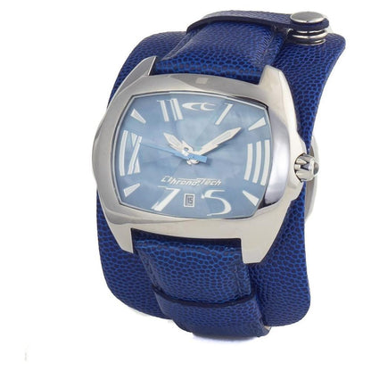 Chronotech Blue Leather Watch