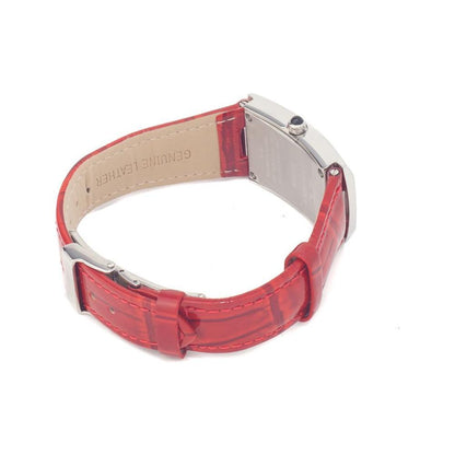 Chronotech Red Leather Watch