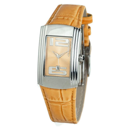 Chronotech Orange Leather Watch