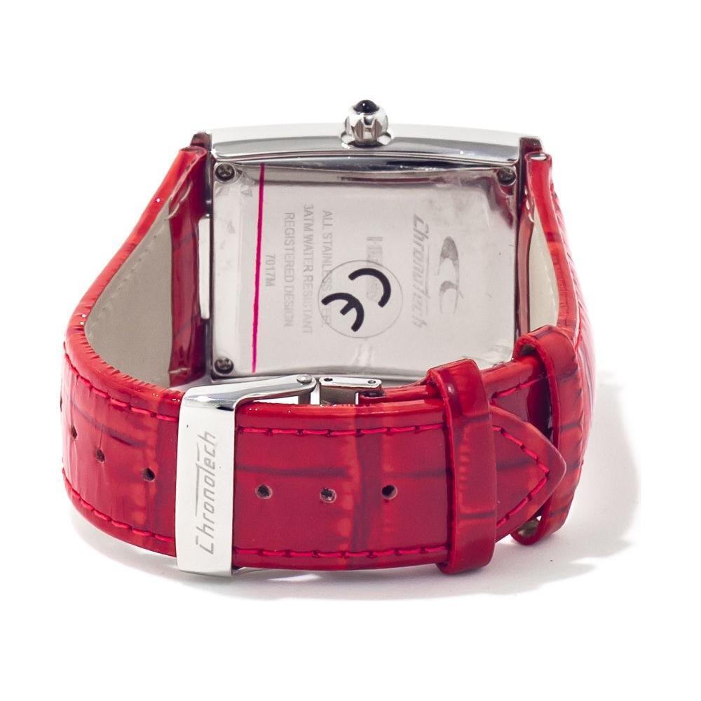 Chronotech Red Leather Watch CHCT7017M05AC