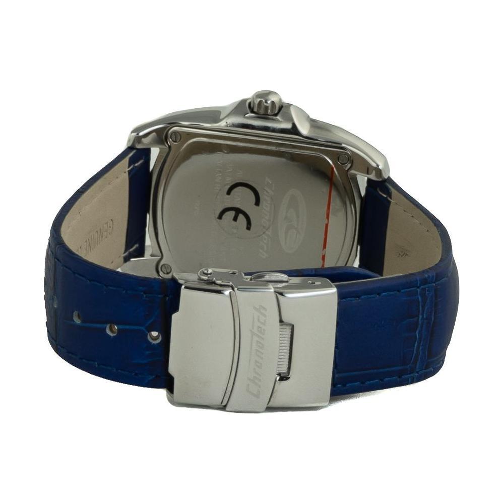 Chronotech Blue Leather Watch
