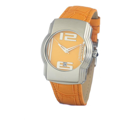 Chronotech Orange Leather Watch