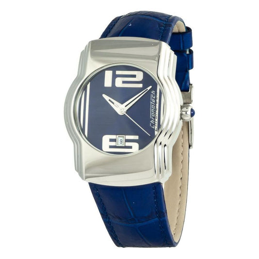 Chronotech Blue Leather Watch