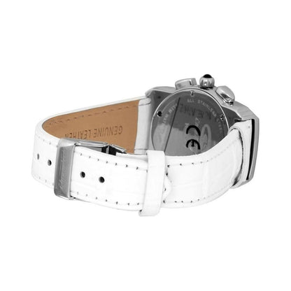 Chronotech White Leather Watch