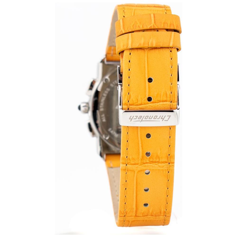 Chronotech Orange Leather Watch