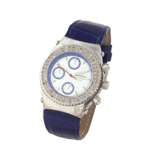 Chronotech Blue Leather Watch CHCT7284S03AC