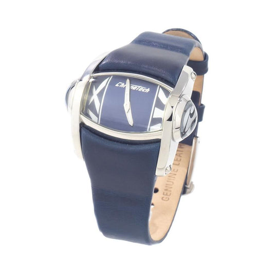 Chronotech Blue Leather Watch CHCT7681L03AC
