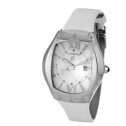 Chronotech White Leather Watch