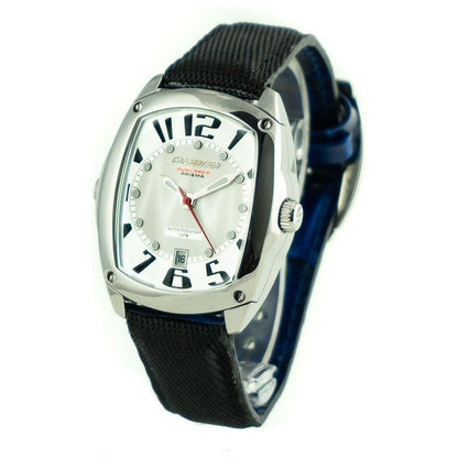 Chronotech Black Leather Watch