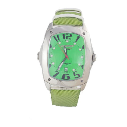 Chronotech Green Leather Watch