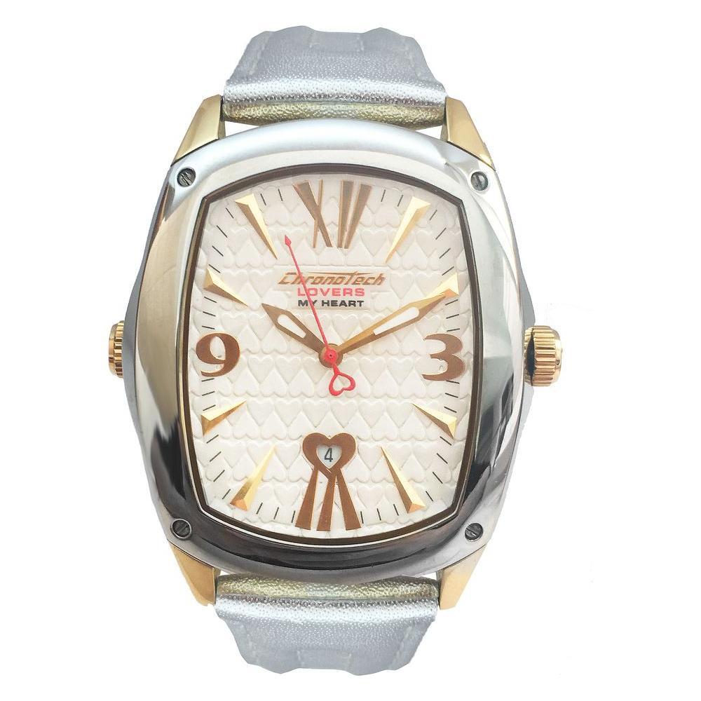 Chronotech Gold Leather Watch