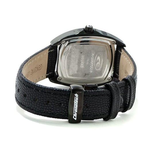 Chronotech Black Leather Watch CHCT7814L01AC
