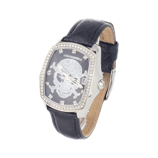 Chronotech Black Leather Watch CHCT7896LS102AC