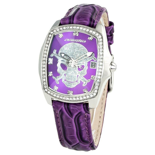 Chronotech Purple Leather Watch CHCT7896LS104AC