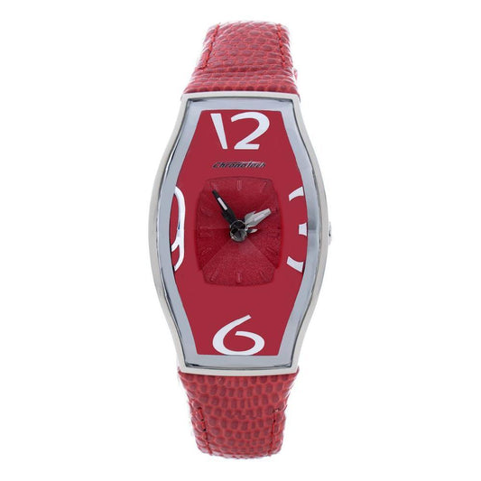 Chronotech Red Leather Watch CHCT7932L14AC
