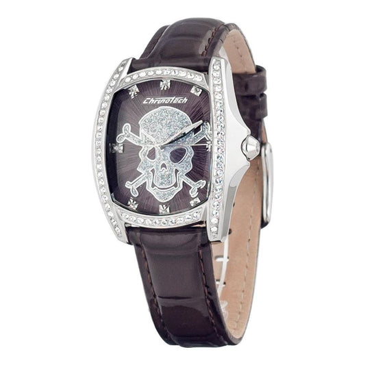 Chronotech Black Leather Watch CHCT7988LS70AC