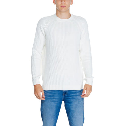 Calvin Klein Jeans White Organic Cotton Sweatshirt