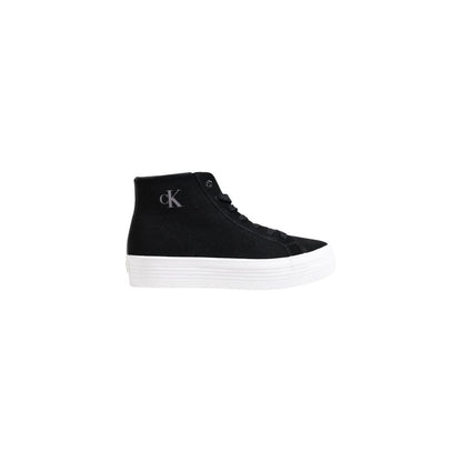 Calvin Klein Jeans Black Suede Leather Platform Sneakers
