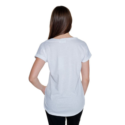 Vila Clothes White Cotton T-Shirt