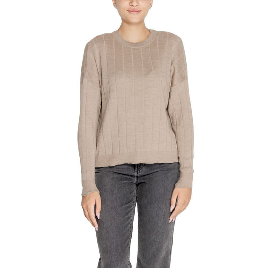 Only Beige Marabou Sweater for women, Fall/Winter 100% Acrylic knitwear.