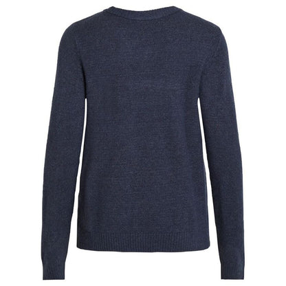 Vila Clothes Blue Viscose Sweatshirt