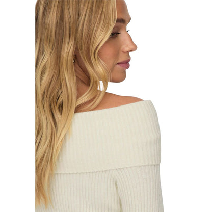Only Cream Viscose Sweatshirt