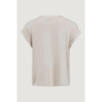 Vila Clothes Gold Cotton T-Shirt VI-6296900155-IT36|XXS