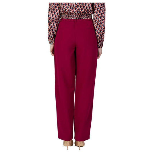 Vila Clothes Bordeaux Polyester Pant VI-12007800129-IT36|XXS