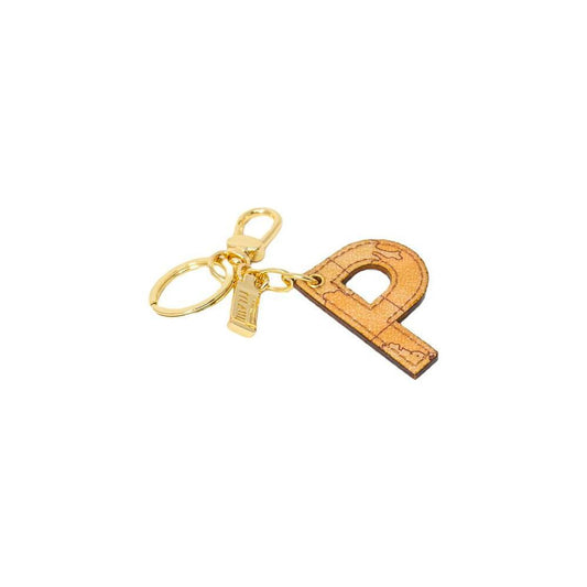 Alviero Martini Prima Classe Beige Leather Keychain
