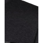 Dolce & Gabbana Gray Logo Patch Cotton Crew Neck T-shirt