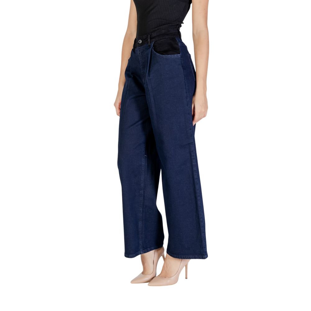 ICHI Blue Cotton Pant