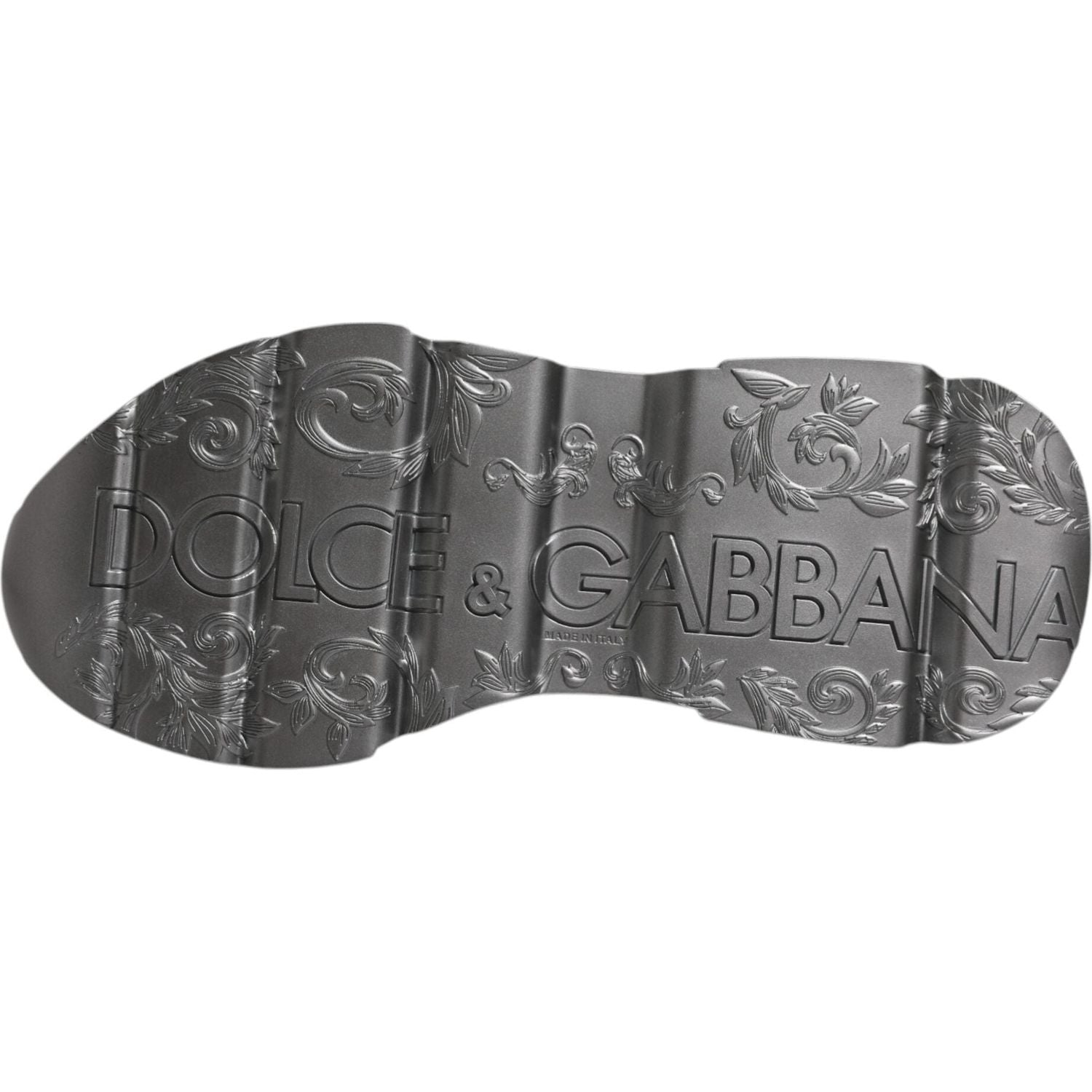 Dolce & Gabbana White Silver DAYMASTER Leather Sneakers Shoes