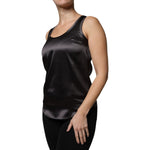 Brunello Cucinelli Black Silk Blend Sleeveless Tank Top TSH86789-38