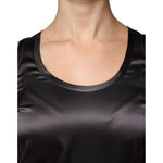 Brunello Cucinelli Black Silk Blend Sleeveless Tank Top TSH86789-38
