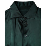Dolce & Gabbana Dark Green Silk Button Down Long Sleeves Blouse Top TSH86790-40