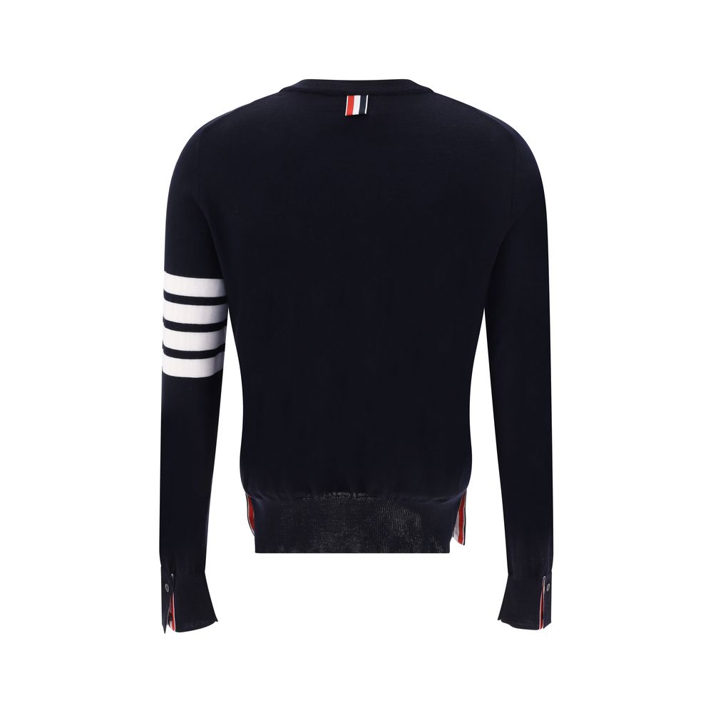 Thom Browne Gray Fleece Wool Sweatshirt