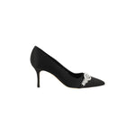 Manolo Blahnik Black Asapump Satin Pumps
