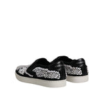 Dolce & Gabbana Black Embellished London Men Slip On Shoes MV6587-41