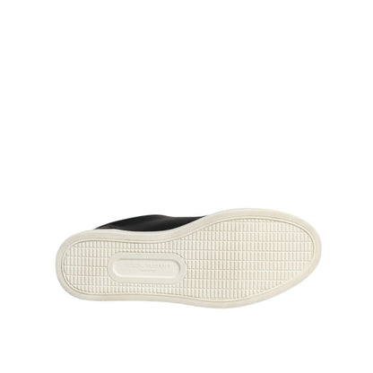 Dolce & Gabbana Black Leather Logo London Sneaker Shoes