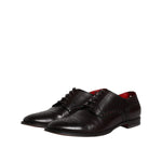 Dolce & Gabbana Black Calfskin Leather Derby Men Dress Shoes MV6612-45