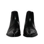 Dolce & Gabbana Black Leather Chelsea Men Ankle Boots Shoes MV6621-44