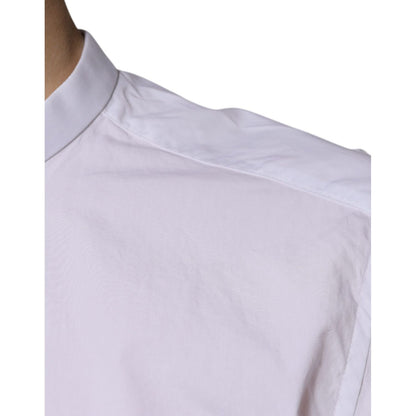 Dolce & Gabbana White Cotton Slim Fit MARTINI Dress Shirt