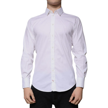 Dolce & Gabbana White Cotton Blend Formal MARTINI Shirt