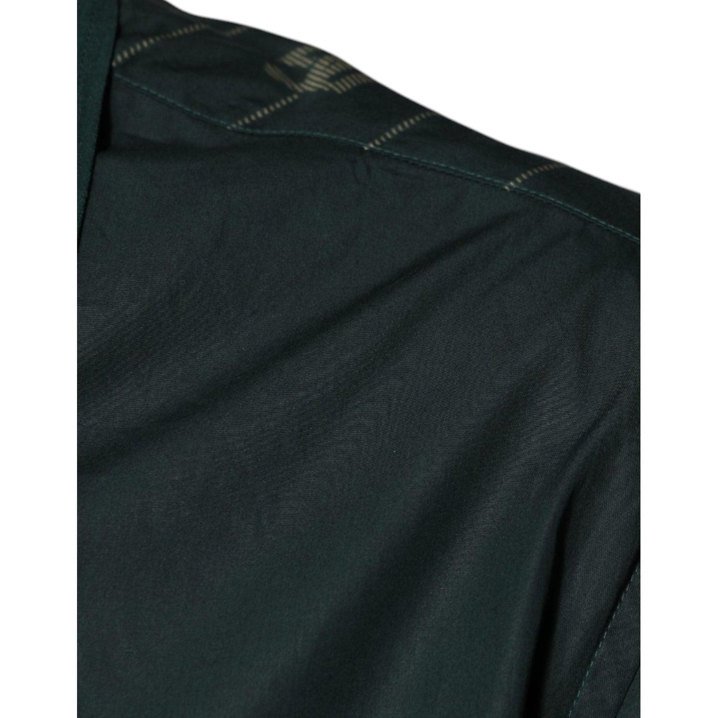 Dolce & Gabbana Green Logo Long Sleeve MARTINI Casual Shirt TSH87303-40