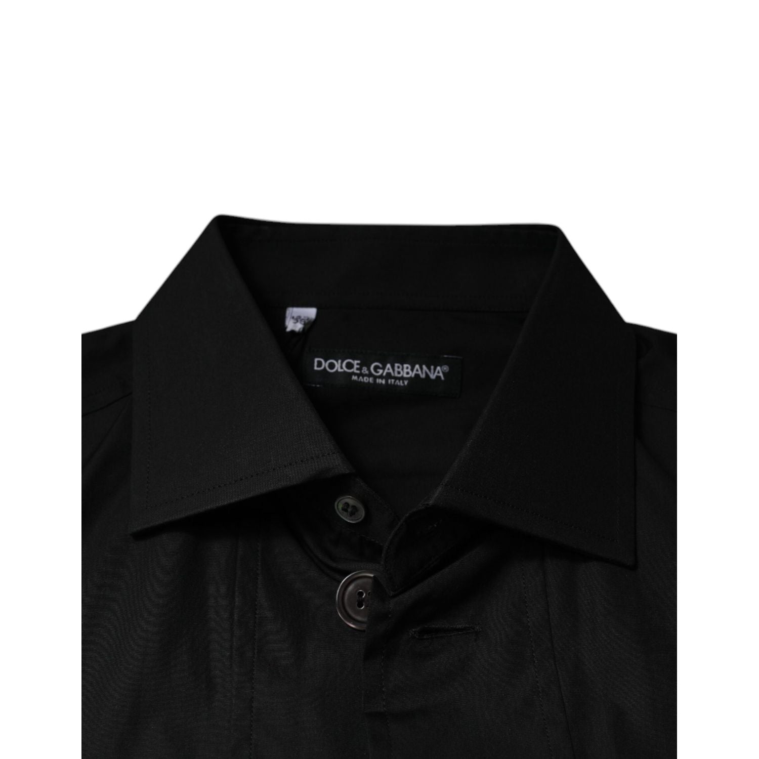Dolce & Gabbana Black Cotton Formal Long Sleeves Dress Shirt