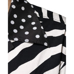 Dolce & Gabbana Black White Zebra Button Down Oversize Shirt TSH87345-38
